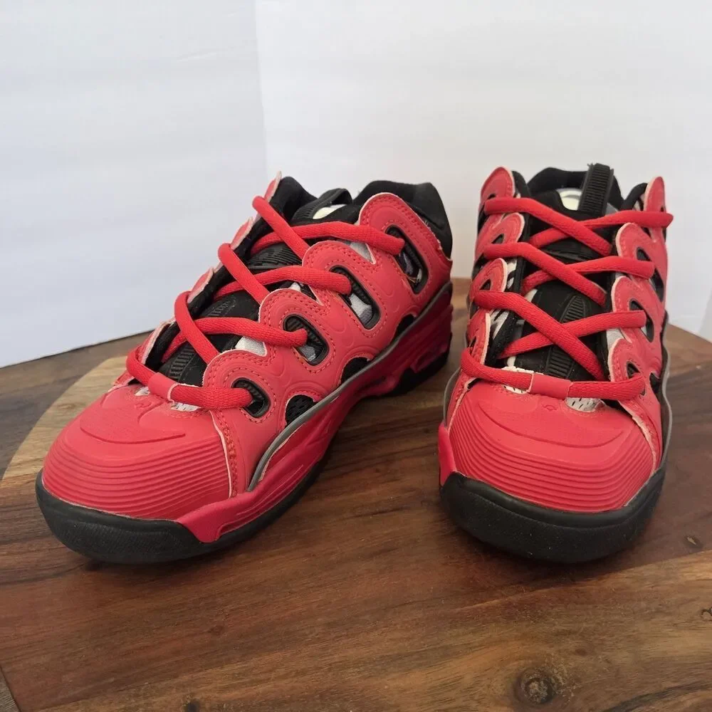 RARE Osiris D3 2001 Skateboard Shoes Women’s 7.5-8 Red w/Black/Gray Camo EUC
